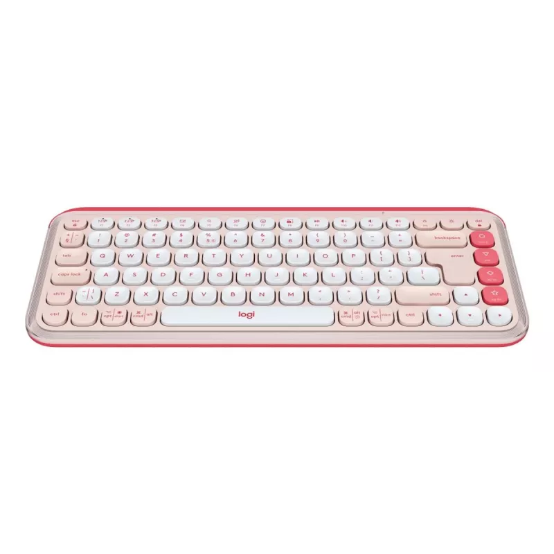 LOGITECH bezdrôtová klávesnica - Pop Icon Keys - Rose & Off White Qwerty Uk