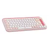 LOGITECH bezdrôtová klávesnica - Pop Icon Keys - Rose & Off White Qwerty Uk