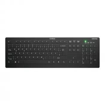 Contour Design Active Key Contour QuickClean Medical klávesnica s odnímateľným krytom plná veľkosť bezdrôtová čierna DE C8112