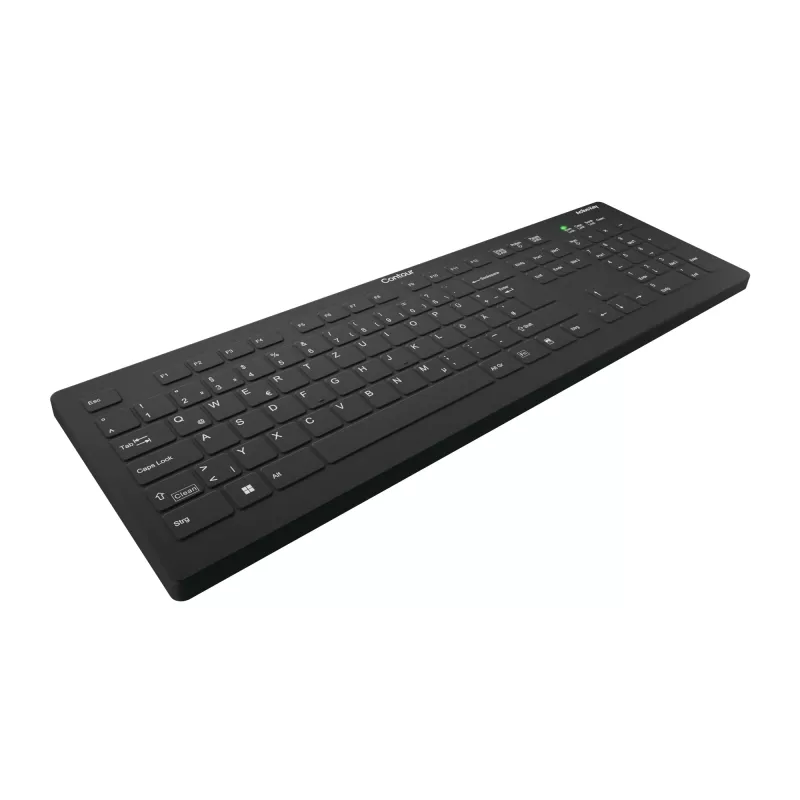 Contour Design Active Key Contour QuickClean Medical klávesnica s odnímateľným krytom plná veľkosť bezdrôtová čierna DE C8112