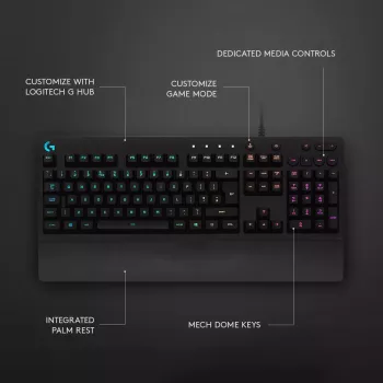 Herná klávesnica Logitech G G213 Prodigy plná veľkosť RGB LED káblová