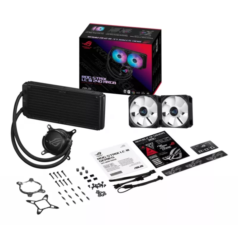 ASUS ROG Strix LC III 240 ARGB procesorový systém kvapalinového chladenia 12 cm čierna