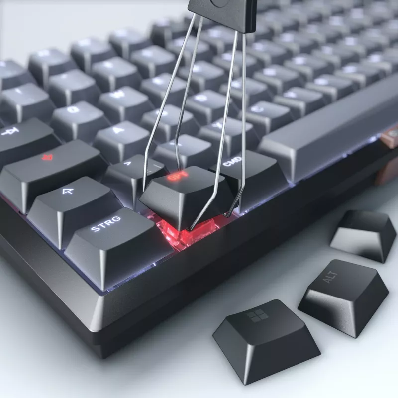 CHERRY KW 300 MX klávesnica Home USB + Bluetooth QWERTZ nemčina čierna, medená, sivá