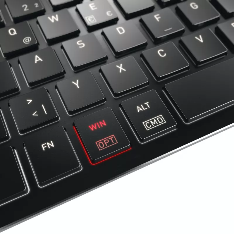 CHERRY KW X ULP 2.0 MINI klávesnica Home/Office USB + RF Wireless + Bluetooth QWERTZ nemčina čierna