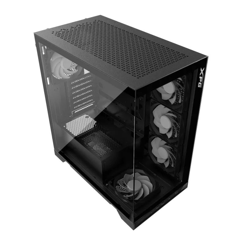 XPG INVADER X Mid-Tower čierna, Midi Tower, PC, čierna, ATX, micro ATX, Mini-ITX, SPCC, 17,5 cm
