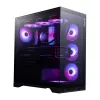 XPG Invader X BTF PC skriňa Midi Tower, ATX/Micro-ATX/Mini-ITX, tvrdené sklo, 5 ARGB ventilátorov 120 mm, USB-C, bez zdroja, čierna