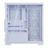 XPG Invader X BTF PC skriňa Midi Tower, ATX/Micro-ATX/Mini-ITX, priehľadný bočný panel, 5 ARGB ventilátorov 120 mm, USB-C, bez zdroja, biela
