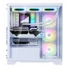 XPG Invader X BTF PC skriňa Midi Tower, ATX/Micro-ATX/Mini-ITX, priehľadný bočný panel, 5 ARGB ventilátorov 120 mm, USB-C, bez zdroja, biela
