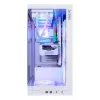 XPG Invader X BTF PC skriňa Midi Tower, ATX/Micro-ATX/Mini-ITX, priehľadný bočný panel, 5 ARGB ventilátorov 120 mm, USB-C, bez zdroja, biela
