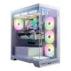 XPG Invader X BTF PC skriňa Midi Tower, ATX/Micro-ATX/Mini-ITX, priehľadný bočný panel, 5 ARGB ventilátorov 120 mm, USB-C, bez zdroja, biela