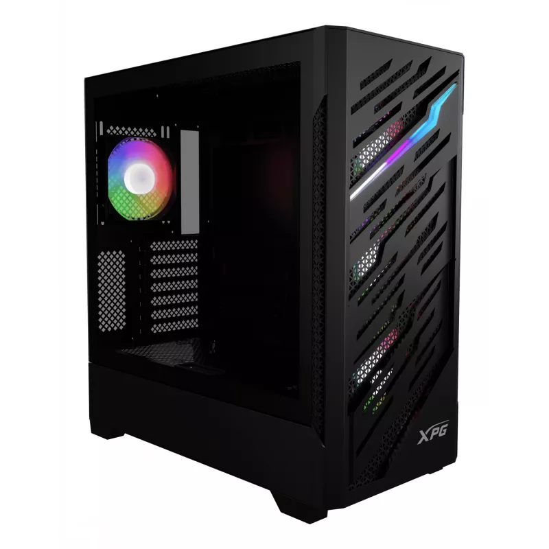 XPG STARKER AIR BTF Mid-Tower čierna, Midi Tower, PC, čierna, ATX, EATX, micro ATX, Mini-ITX, SPCC, temperované sklo, Gaming