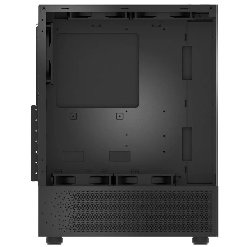 XPG Invader X Mini PC skriňa Midi Tower, ATX/Micro-ATX/Mini-ITX, tvrdené sklo, 5 ARGB ventilátorov 120 mm, USB-C, bez zdroja, čierna