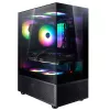 XPG Invader X Mini PC skriňa Midi Tower, ATX/Micro-ATX/Mini-ITX, tvrdené sklo, 5 ARGB ventilátorov 120 mm, USB-C, bez zdroja, čierna