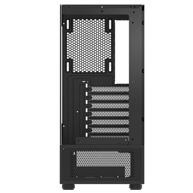 XPG Invader X Mini PC skriňa Midi Tower, ATX/Micro-ATX/Mini-ITX, tvrdené sklo, 5 ARGB ventilátorov 120 mm, USB-C, bez zdroja, čierna