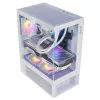 XPG Invader X Mini PC skriňa Midi Tower, ATX/Micro-ATX/Mini-ITX, sklenené panely, 5 ARGB ventilátorov 120 mm, USB-C, bez zdroja, biela