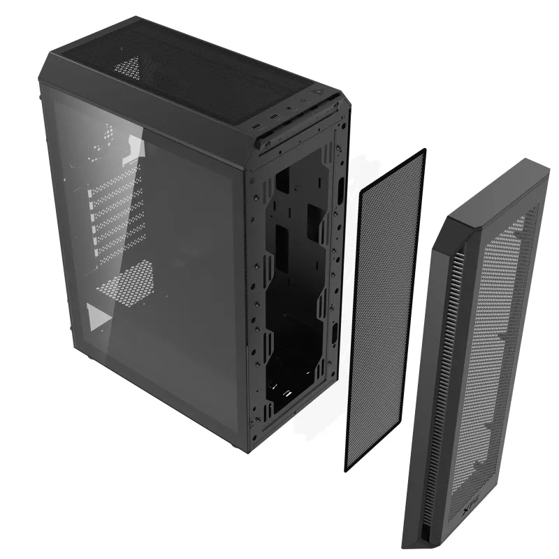 XPG VALOR AIR PLUS MID-TOWER skriňa čierna, Midi Tower, PC, čierna, ATX, micro ATX, Mini-ITX, SPCC, 16 cm