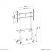 Neomounts NS-M3800 čierny TV vozík 60-100