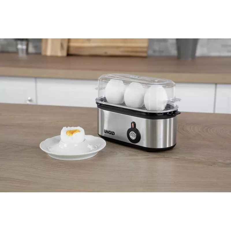 Unold 38610 varič vajec 3 vajcia 210 W nerezová oceľ