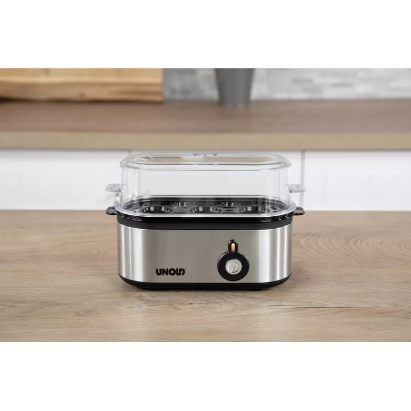 Unold 38610 varič vajec 3 vajcia 210 W nerezová oceľ