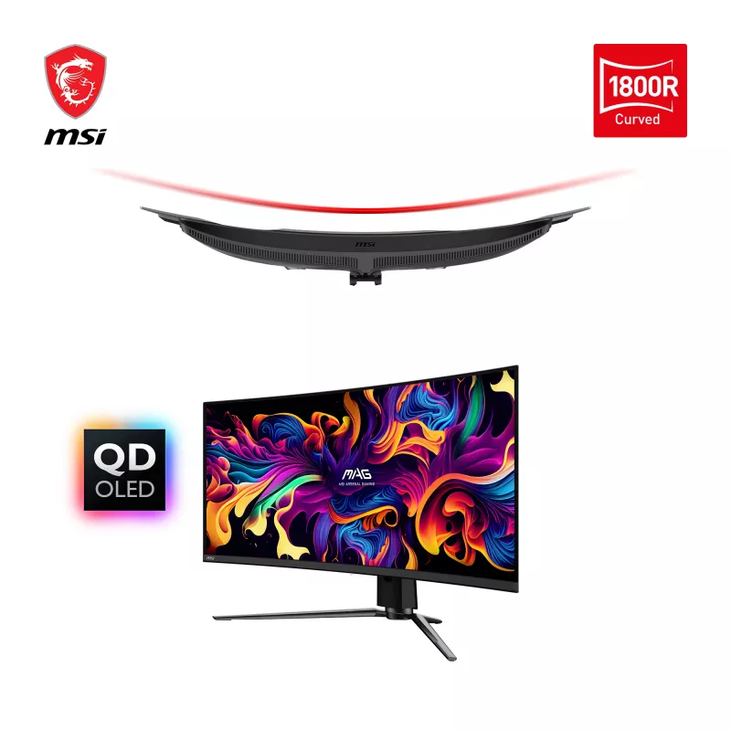 MSI MAG 341CQPDE QD-OLED počítačový monitor 86,4 cm (34 palcov) 3440 x 1440 pixelov UltraWide Quad HD čierny