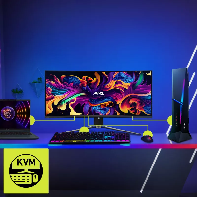 MSI MAG 341CQPDE QD-OLED počítačový monitor 86,4 cm (34 palcov) 3440 x 1440 pixelov UltraWide Quad HD čierny