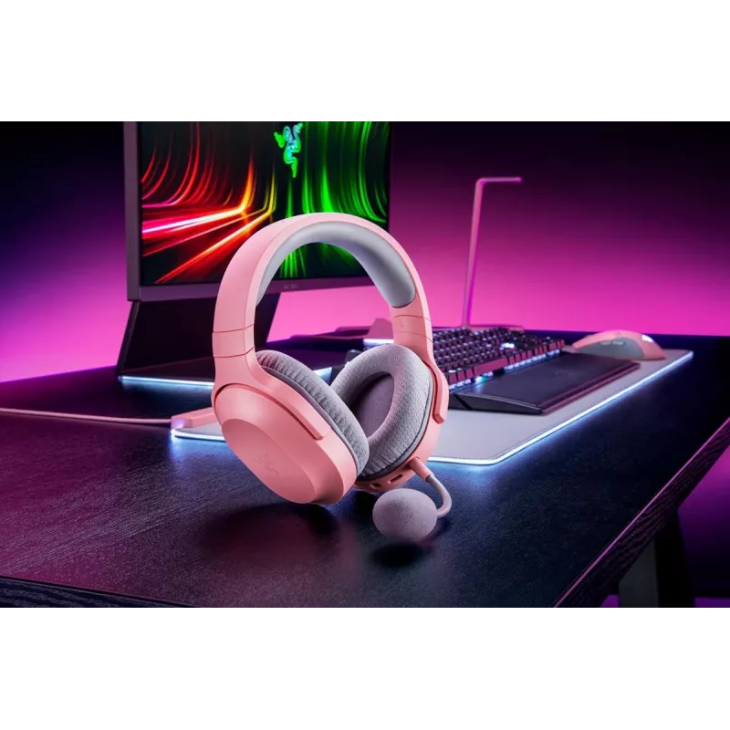 RAZER headset Barracuda X - stereo - káblový & bezdrôtový - USB-C - Quartz Pink