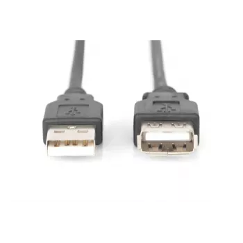 DIGITUS ASSMANN USB 2.0 predlžovací kábel, typ A M/F, 5m USB 2.0 kompatibilný čierny