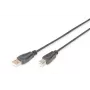 Digitus AK-300105-018-S kábel USB 2.0 typ A – typ B, samec / samec, 1,8 m, čierny