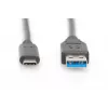 DIGITUS ASSMANN USB Type-C spojovací kábel, typ C na A M/M, 1m Super Speed čierny