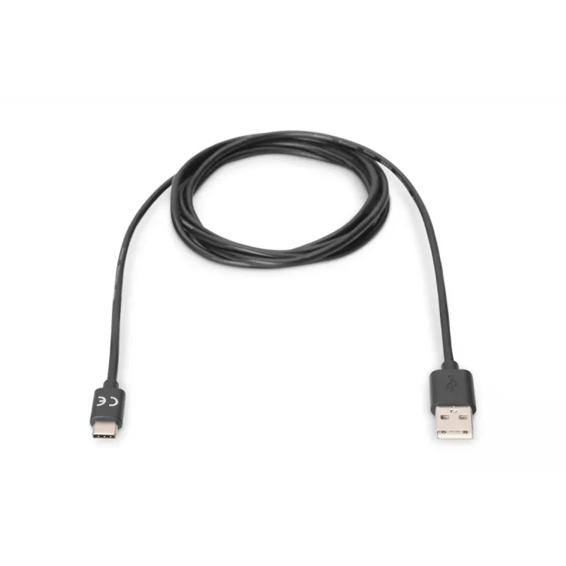 DIGITUS ASSMANN USB Type-C spojovací kábel, typ C na A M/M, 1m Super Speed čierny