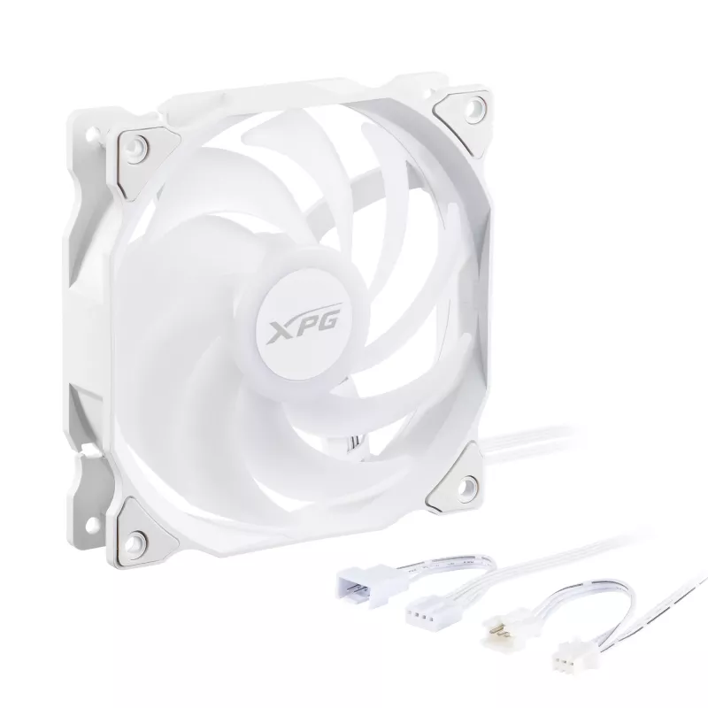 XPG VENTO 120 ARGB PWM (balenie 3 ks) biela, ventilátor, 12 cm, 300 ot/min, 1650 ot/min, biela