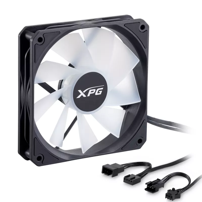 XPG VENTO R 120 ARGB PWM čierna, ventilátor, 12 cm, 300 RPM, 1600 RPM, čierna