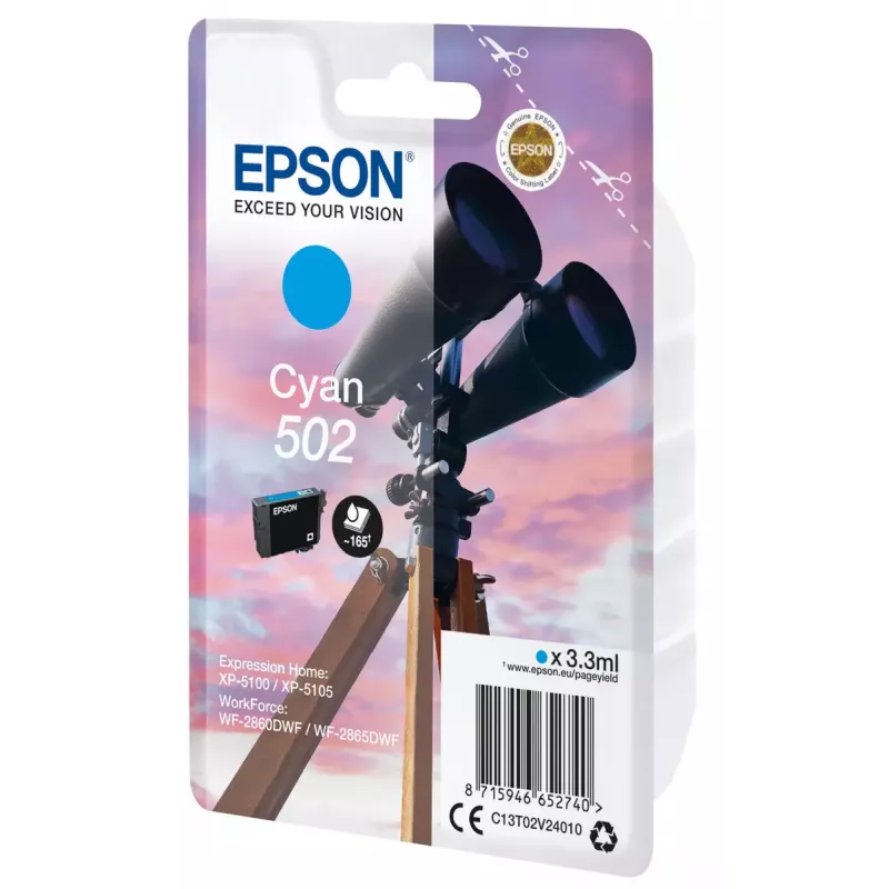 Kazeta Epson 502 cyan C13T02V24010