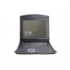 DIGITUS Modularized 43,2 cm (17 inch) TFT konzola s 8-portovým KVM, RAL 9005 čierna – Qwertz, US