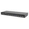 DIGITUS Modularized 43,2 cm (17 inch) TFT konzola s 8-portovým KVM, RAL 9005 čierna – Qwertz, US
