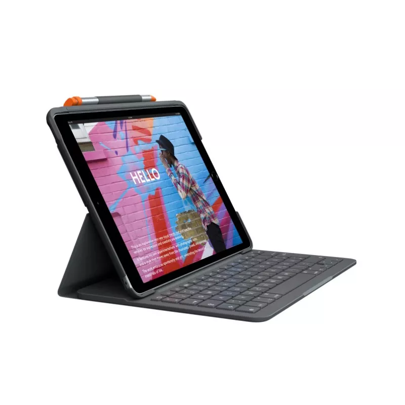 LOGITECH Slim Folio pre iPad 7. generácia grafit Qwertz nemecká