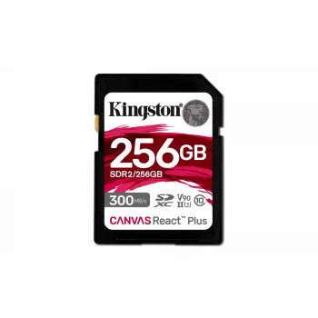 Kingston Technology 256 GB Canvas React Plus SDXC UHS-II 300R/260W U3 V90 pre Full HD/4K/8K