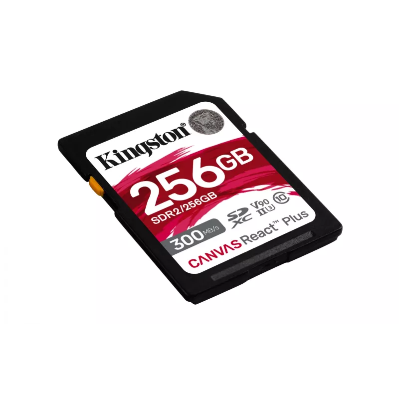 Kingston Technology 256 GB Canvas React Plus SDXC UHS-II 300R/260W U3 V90 pre Full HD/4K/8K