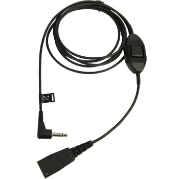 Jabra QD na 3,5 mm s tlačidlom odpovede pre Alcatel, kábel, čierny