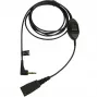 Jabra QD na 3,5 mm s tlačidlom odpovede pre Alcatel, kábel, čierny