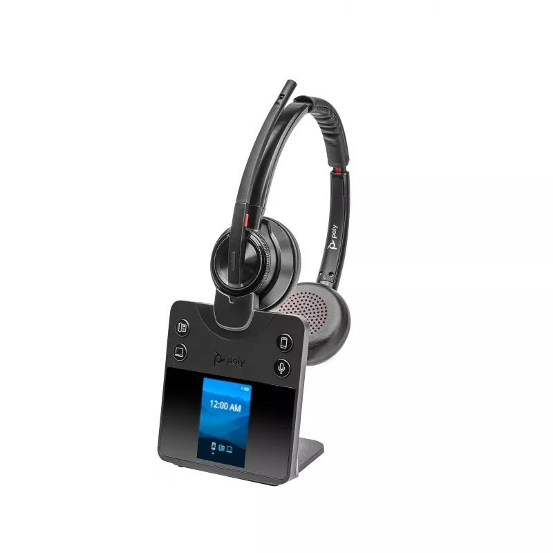 HP Poly Savi 8420 Office Stereo DECT 1880-1900 MHz headset, bezdrôtový, kancelária/call centrum, 160 g, headset, čierny