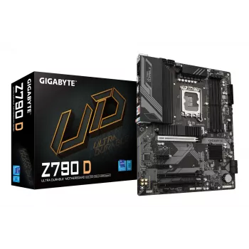 GIGABYTE Z790 D základná doska - podporuje Intel Core CPU 14. generácie, 12+1+1 fáz digitálny VRM, až do 7600 MHz DDR5 (OC), 3x PCIe 4.0 M.2, 2,5 GbE LAN, USB 3.2 Gen 2