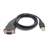 Equip USB-A na sériový (DB9) kábel, M/M 1,5m, čierny, 1,5 m, USB Type-A, DB-9, konektor samec, konektor samec