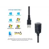 Equip USB-A na sériový (DB9) kábel, M/M 1,5m, čierny, 1,5 m, USB Type-A, DB-9, konektor samec, konektor samec