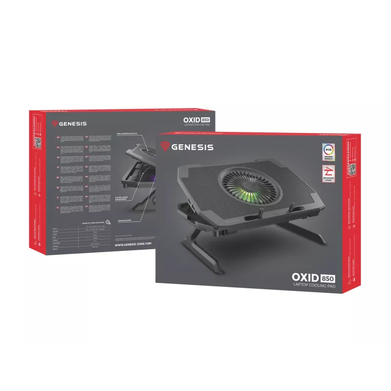 GENESIS Oxid 850 chladiaci podstavec na notebook 43,9 cm (17,3