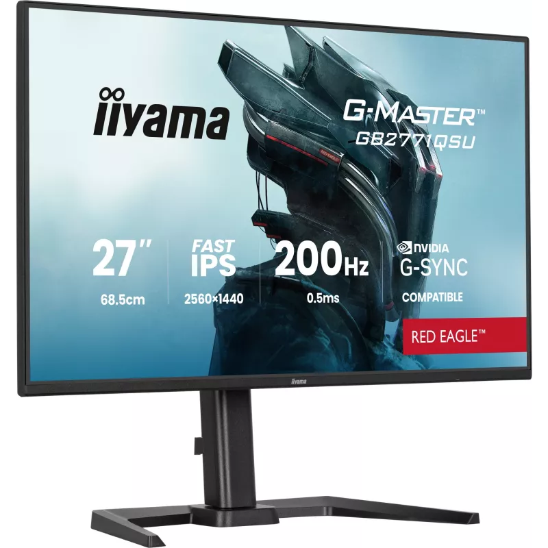 iiyama G-MASTER GB2771QSU-B1 počítačový monitor 68,6 cm (27 inch) 2560 x 1440 pixelov Wide Quad HD čierny