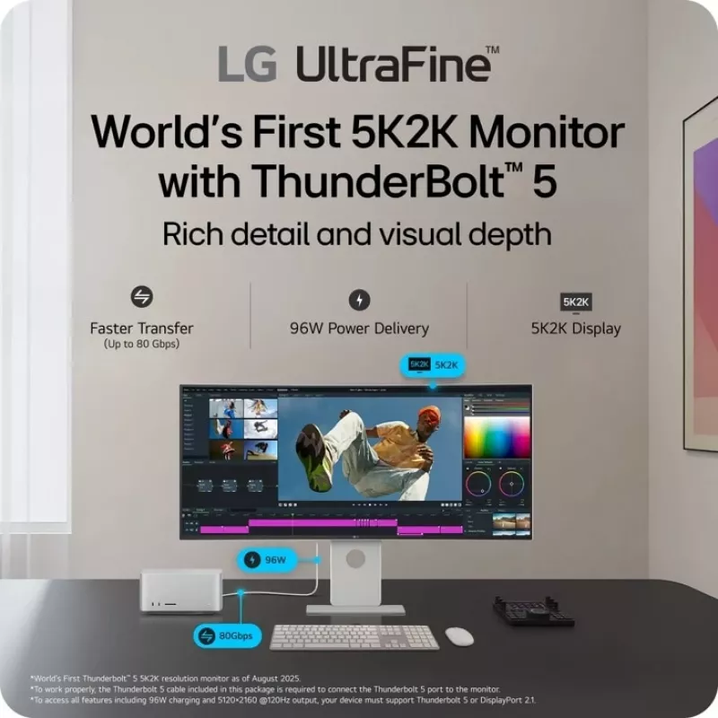 LG 40U990A-W počítačový monitor 101,6 cm (40 inch) 5120 x 2160 pixelov WUHD čierny