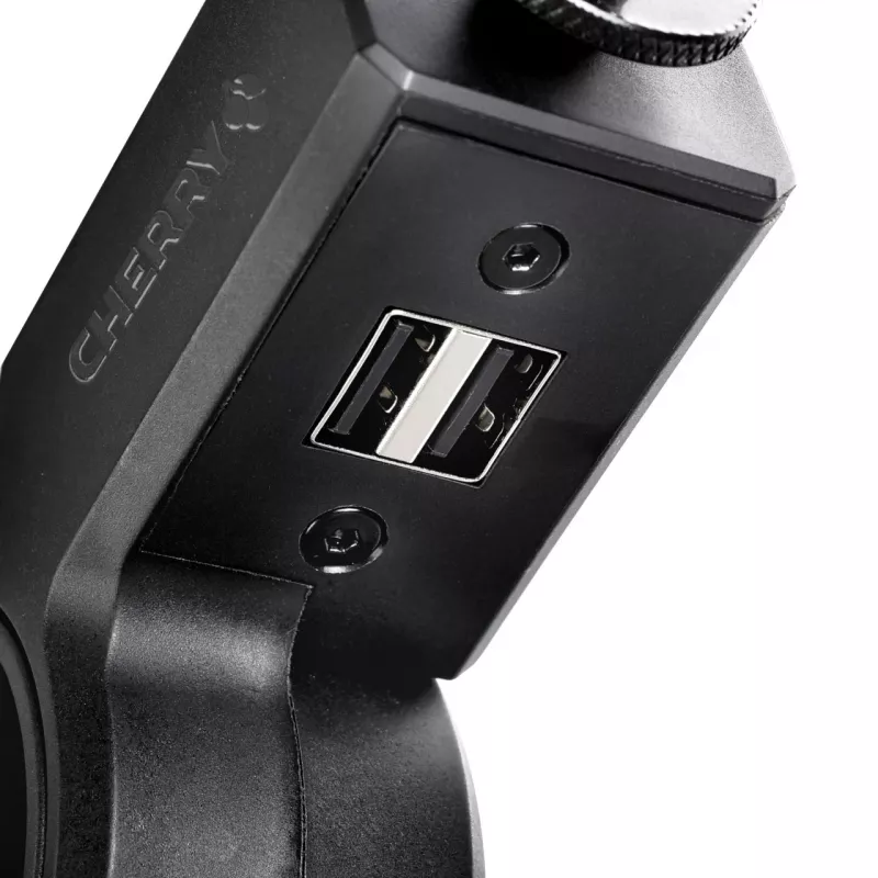 CHERRY MA 6.0 UNI USB stolový stojan, Cherry, čierny, 2,5 m, 3/8 a 5/8, hliník