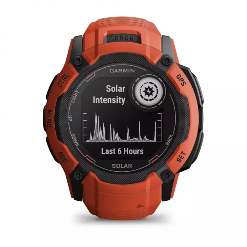 Smartwatch GARMIN Instinct 2X Solar – športové hodinky, 50 mm polymérové puzdro, solárne nabíjanie, GPS (GPS/GLONASS/Galileo), 10 ATM, silikónový remienok