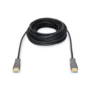 DIGITUS HDMI AOC hybridný sklenený kábel, typ A M/M, 30m UHD 4K@60Hz, CE, čierny
